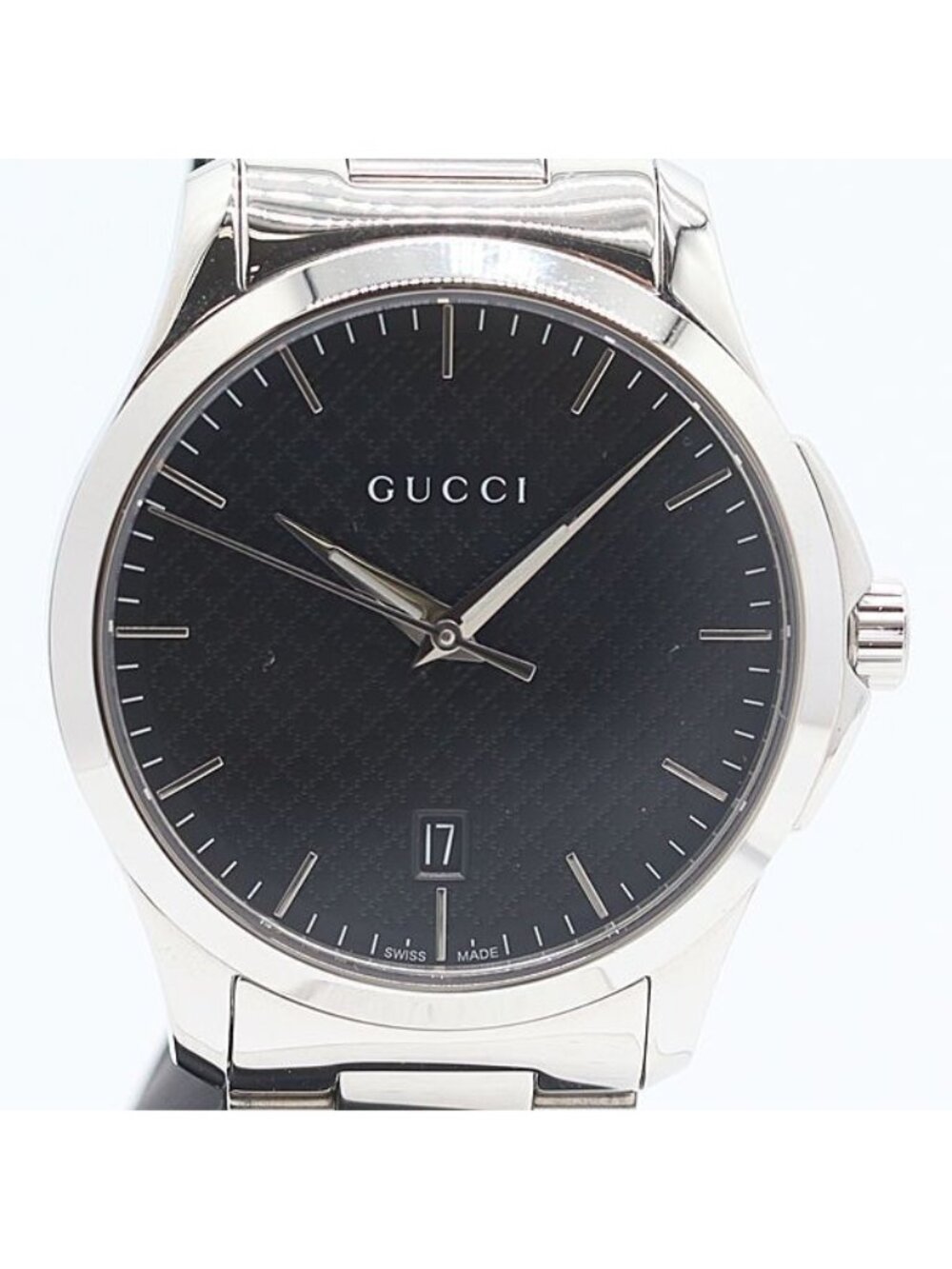 Gucci G-Timeless 126.4 Date Black Dial Watch